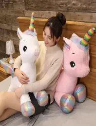4080cm  Kawaii Rainbow Unicorn Plush Toys Stuffed Unicornio Soft Pillow Dolls Lovely Animal Horse Gift for Kids ChildGirls1900340