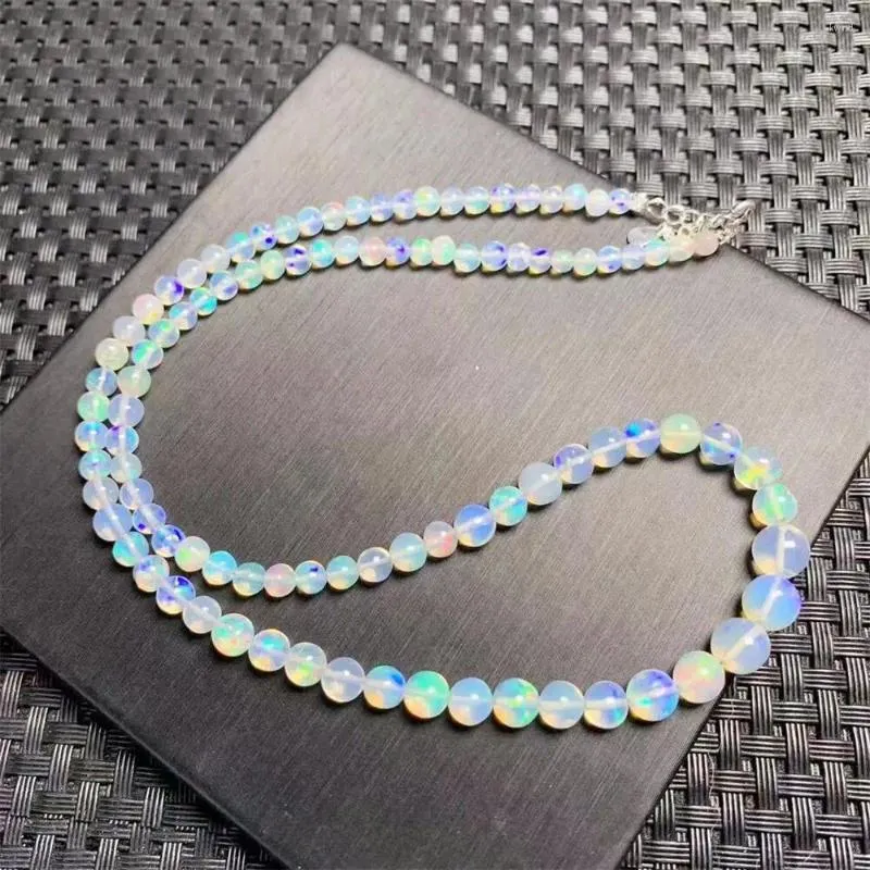 Bracelets Collier d'opale naturel Fashion Fashion Sweet Reiki Healing Energy Strand Girls Bijoux Gift 1PCS 3-6,5 mm