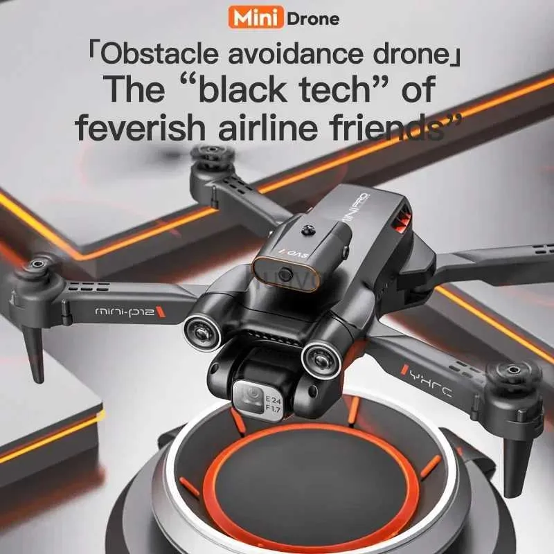 Drony 8K HD P12 Mini Drone Podwójny aparat 4 -stronicowy inteligentny unikanie przeszkody w Aerial Fotografia quadkopter do podróży na świeżym powietrzu 24416