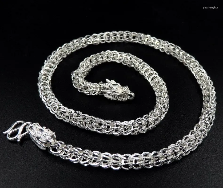 Pendants Bocai Real Pure S999 Bijoux en argent sterling Style ethnique Dominering Fashionable Woven Pattern man