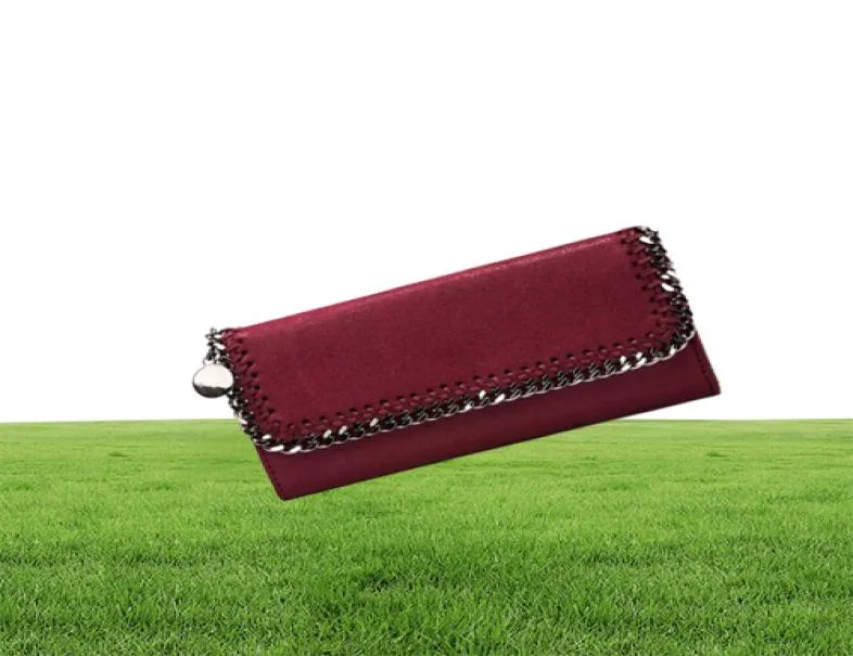 Fashion Women Purse Stella McCartney Long Sqaure Hasp Lady Wallet Soft PVC Leather Bag8198088