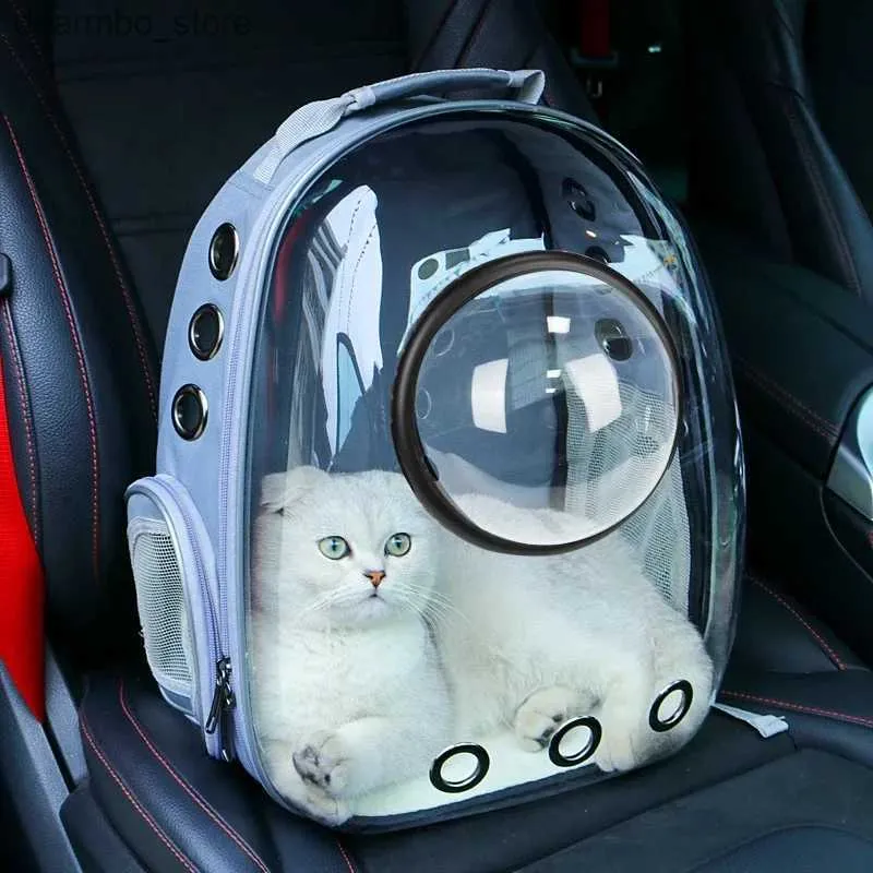 Katzenträger Kisten Häuser Haustierversorgungen Carrier Cat Ba Space Capsule Rucksack Oin Out Tragbare PET BA Katze Transparent Rucksack Do Pack Cat L49