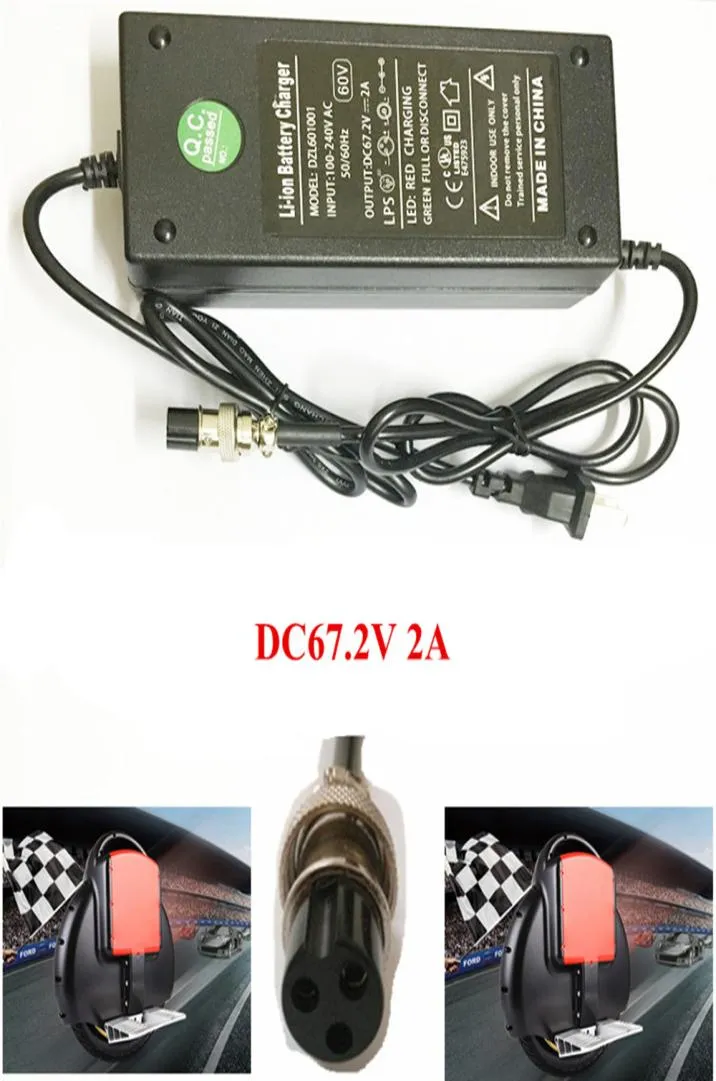 dc672v 2a liionバッテリー充電器用電気自己バランス一輪車スクータースケートボード60V xlr 3ピン12mm EU 2355427