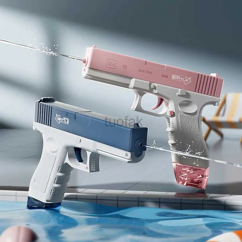 Giocattoli per pistola giocattolo elettrico pistola esterno esterno grande capacità assorbimento automatico dell'acqua ad acqua ad alta tecnologia pistola giocattoli d'acqua per bambini 240416