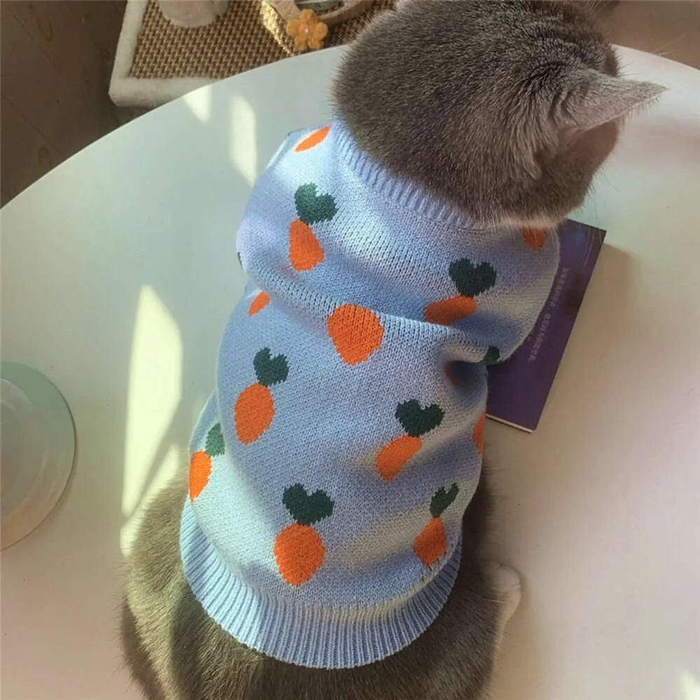 Leche de leche Retrase Cat Dog Brand Sky Sky Blue Sweater Teddy Bomei Fadou Autumn/Winter Pet Worth