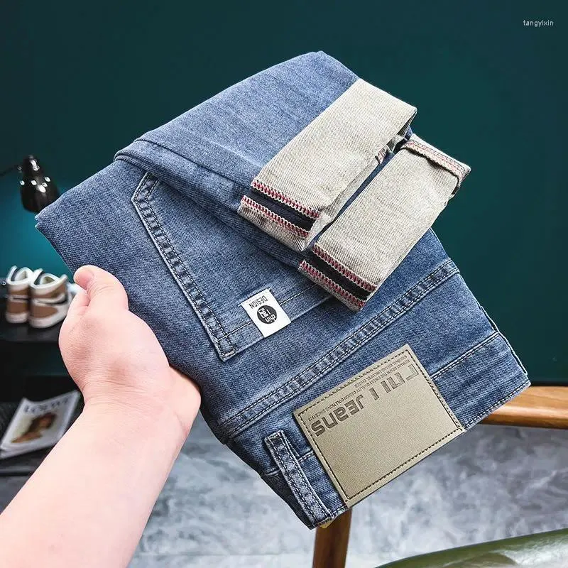 Herren Jeans 2024 Ankunft koreanischer Stil Kleidung Casual Designer Marke Waschen Luxus Slim Fit Männer Cowboy Denim Hosen Stifte Hose Hose