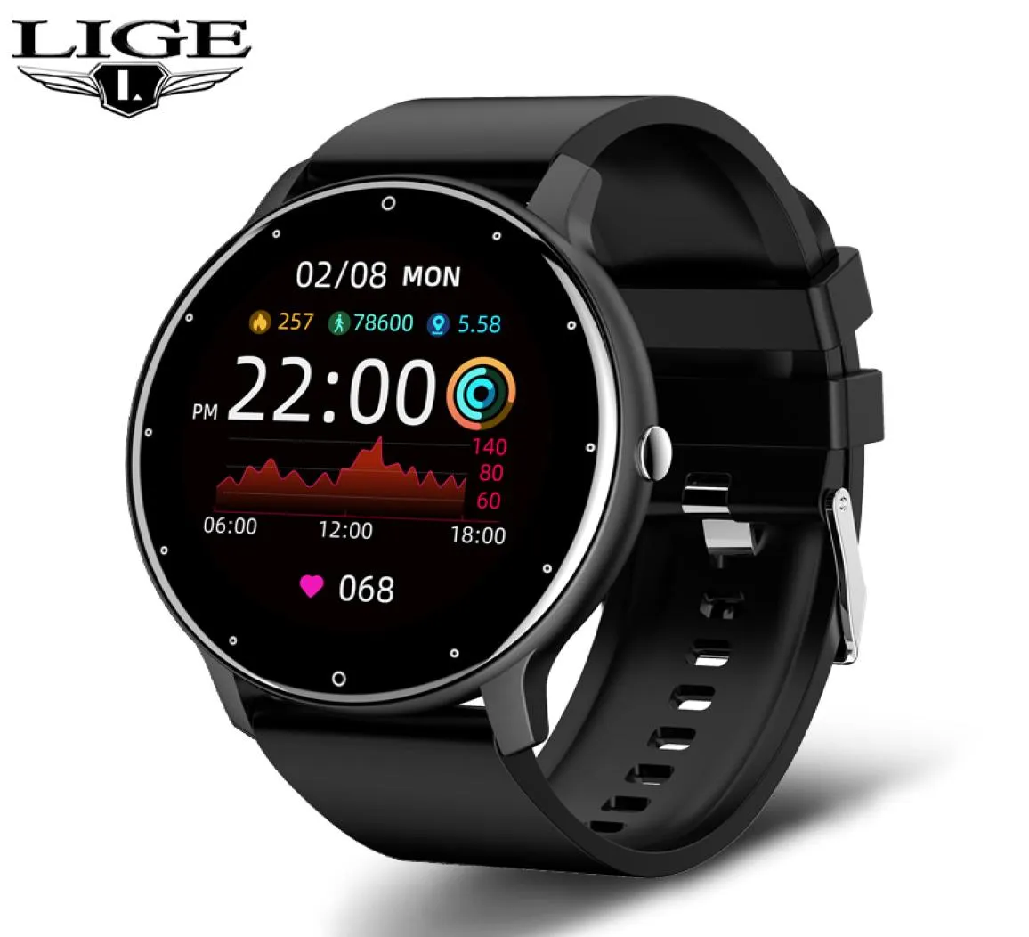 Lige BW0223 New Smart Watch Men and Women Sports Watch Blood Pression Sleep Monitoring Fitness Tracker Android IOS Pedometer Smart9425285