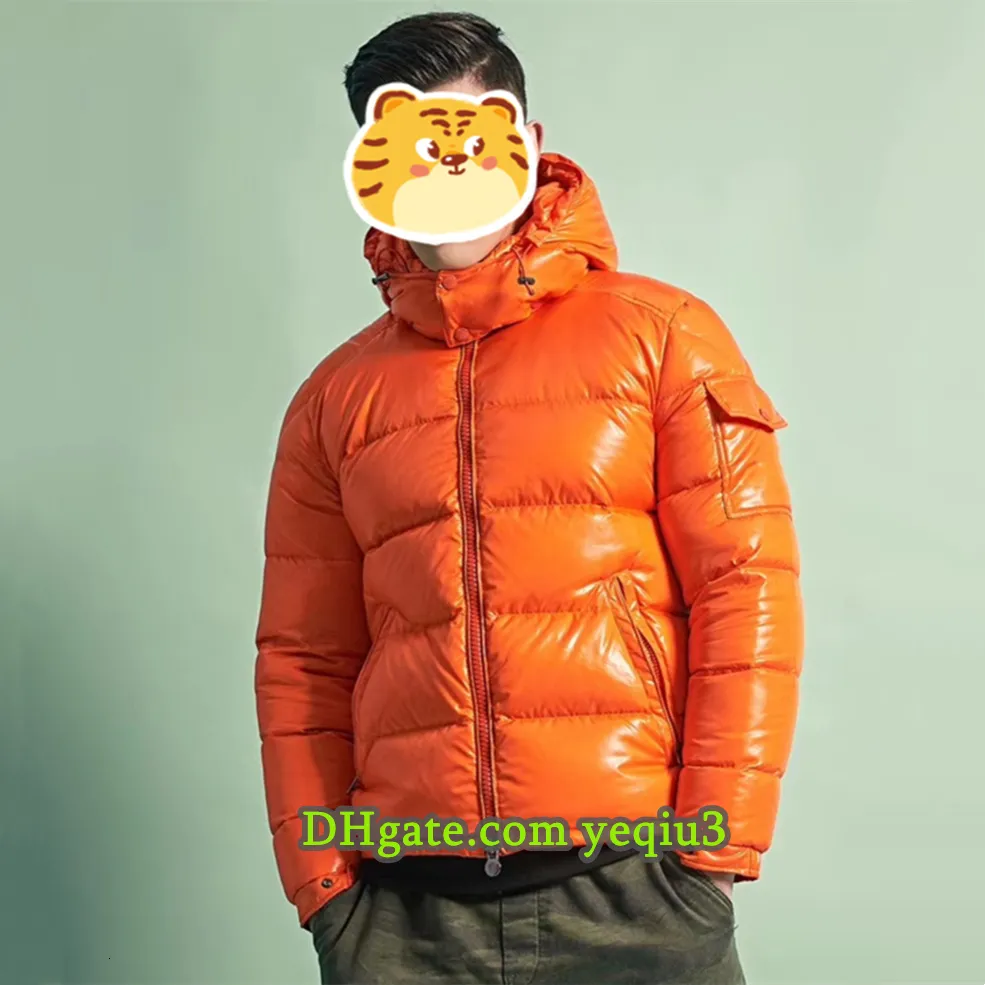 Orange puffer jacket mens discount