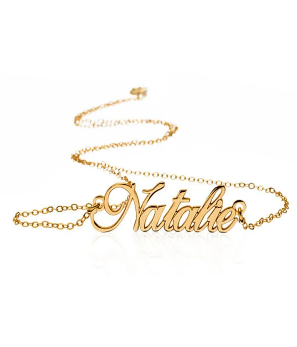 GORGEOUS TALE Whole Personalized Carrie Style Name Necklaces Stainless Steel Custom Made with Any Name Fashion Jewelry Gift5446119