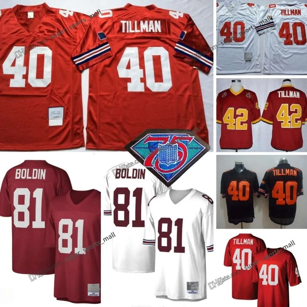 Custom 75th Throwback 40 Pat Tillman 2000 Football Jerseys 81 Jackie Smith 22 Roger Wehrli 35 Aeneas Williams 33 Ollie Matson 13 Kurt Warner 7 Patrick Peterson