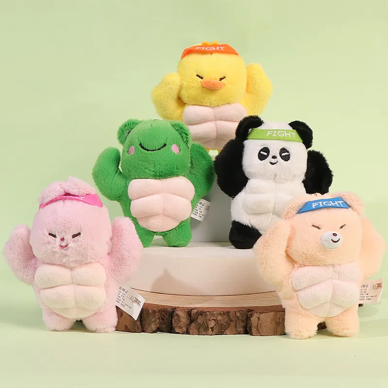 Groothandel Nieuwe Hercules Plush Doll Pendant Cartoon Dierpaar Keychain Bag Hanger Panda Doll