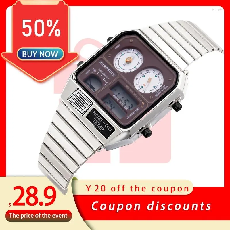 Zegarstka LED Electronic Multi Funkcjonować Man Digital Watch Luksusowy wodoodporny