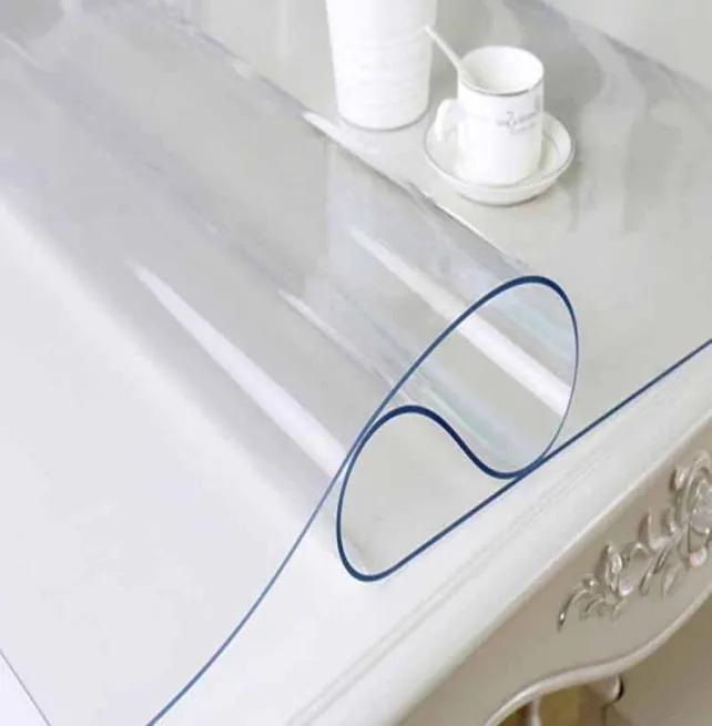 Balle PVC Table Couvre-nappes transparentes Rectangle Protecteur Plau
