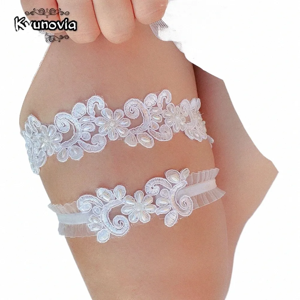 Kyunovia свадебная подвязка Fr Pearl Garter вечеринка свадебные акции косплей сексуальный кружевной эластичный пояс подвязки ног к 30 квартал 13 квартал#