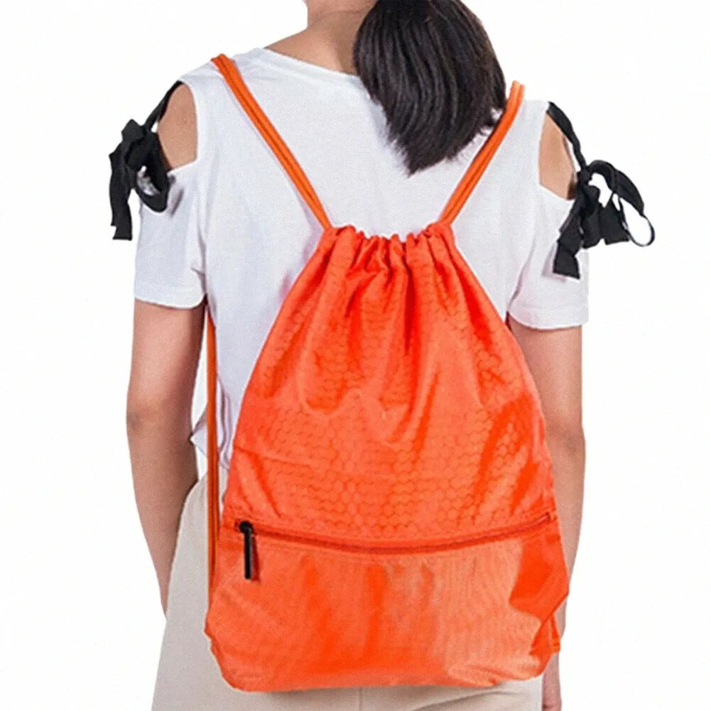 2019 Hot Man Women Polyester String Drawstring Back Pack Cinch Sack Gym Tote Bag School Sport Bag New Style W0Ze＃