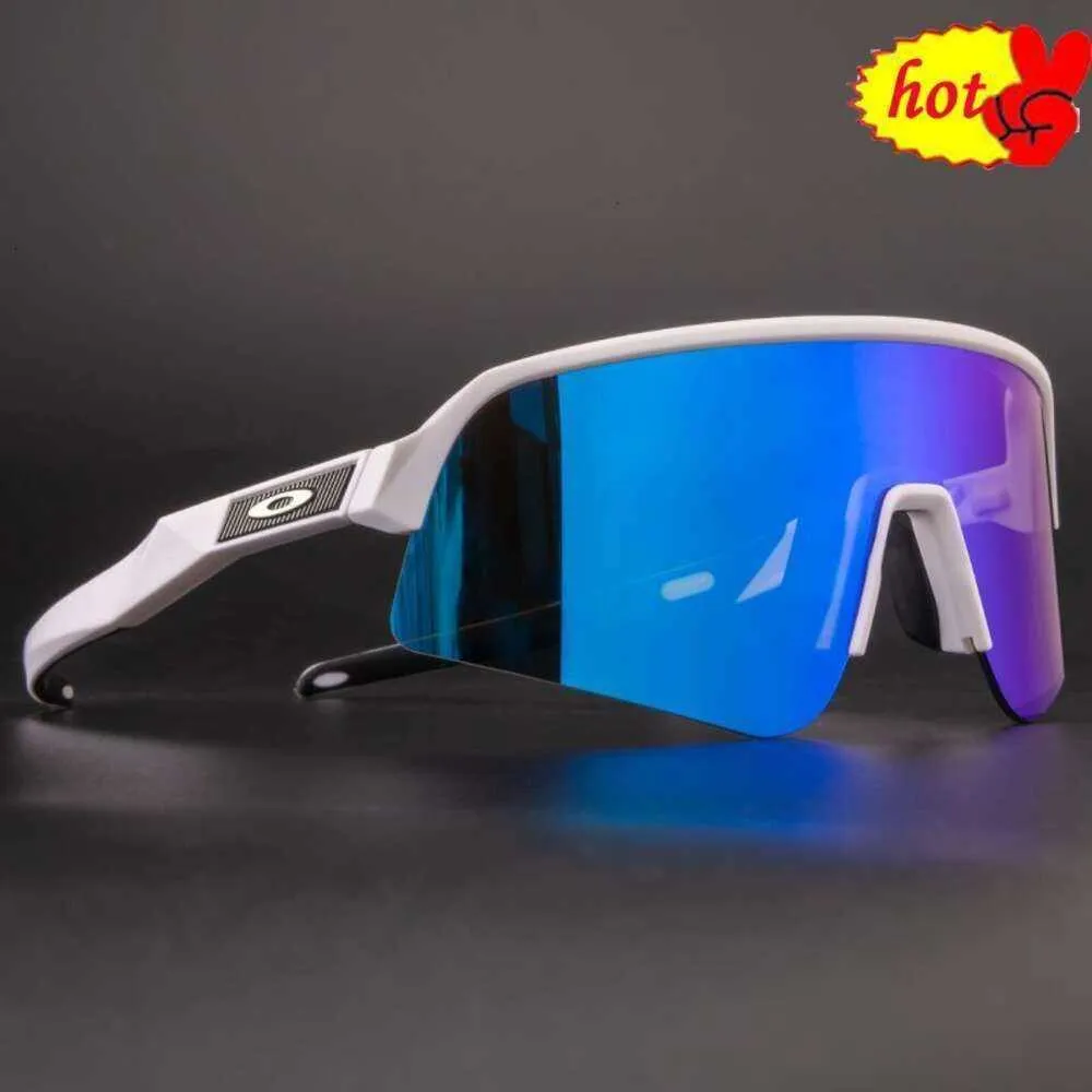 Óculos de sol para óculos ao ar livre de ciclismo UV400 3 lentes Esportes de bicicleta de bicicleta de bicicleta polarizada com estojo para homens mulheres OO9465 # 9208 14