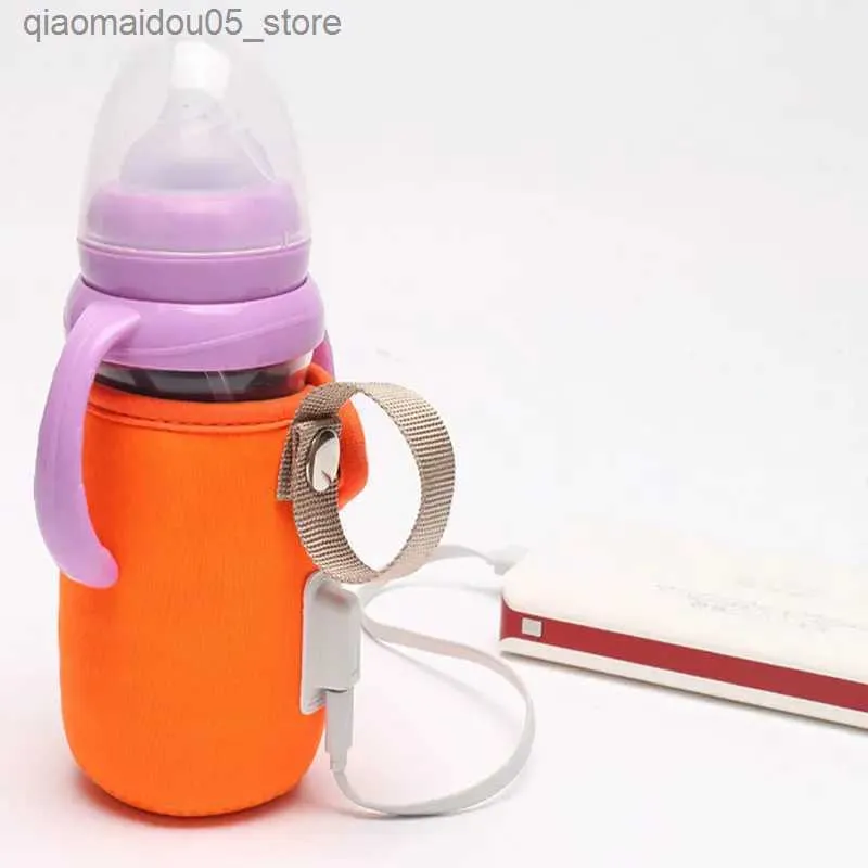 Flaschenwärmer Sterilisatoren# Tragbare Babyflaschenheizung USB Baby Fütterung Flaschenheizung Tasse Abdeckung Anti -Slip -Isolationsbeutel Autoflaschenheizung Q240416