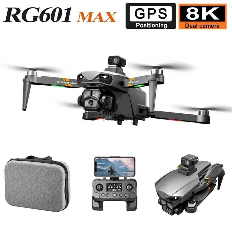 Drones Novo RG601 Max Drone GPS 8K HD Câmera FPV Aerial 5G Fluxo óptico DRON DRON com Dual WiFi Profissional Grande Tamanho UAV 5km 24416