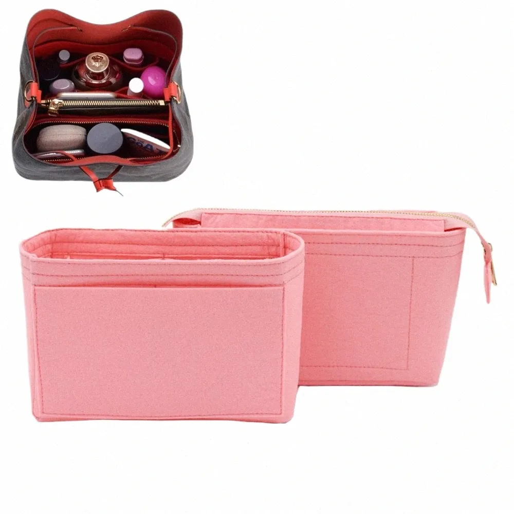fits For Neo noe Insert Bags Organizer Makeup Handbag Organize Travel Inner Purse Portable Cosmetic base shaper for neoe L64g#