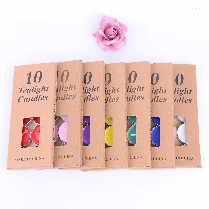 Party Supplies 10 Pcs Candle Confession Proposal Birthday Ten Pack Lacquer Wax Granules Special Smokeless Round Tea