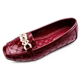 Loafers, Top Work Fashionable Soft Leather Walking Shoes, Comfortable to Step on Women's Classic Flat 46