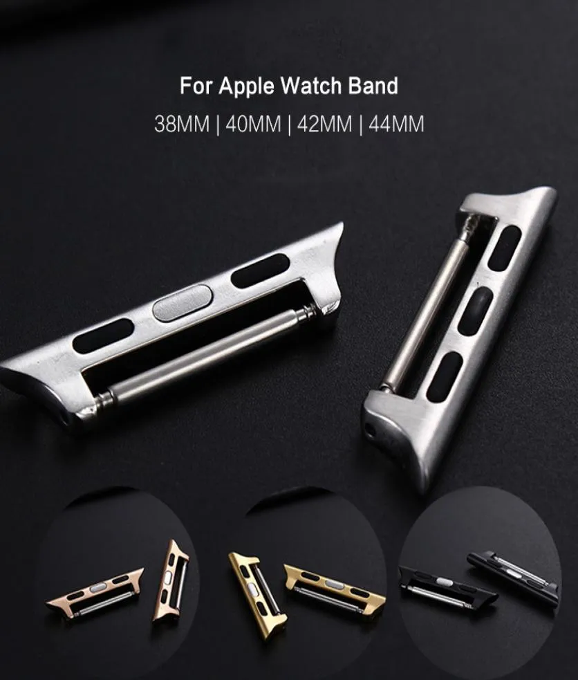 10pcs شريط محول من الفولاذ المقاوم للصدأ لاستبدال موصل Apple Watch Connector 40 مم 44 ملم Band 11 مثالي للسلسلة 4 محول DIY STRAP2826541