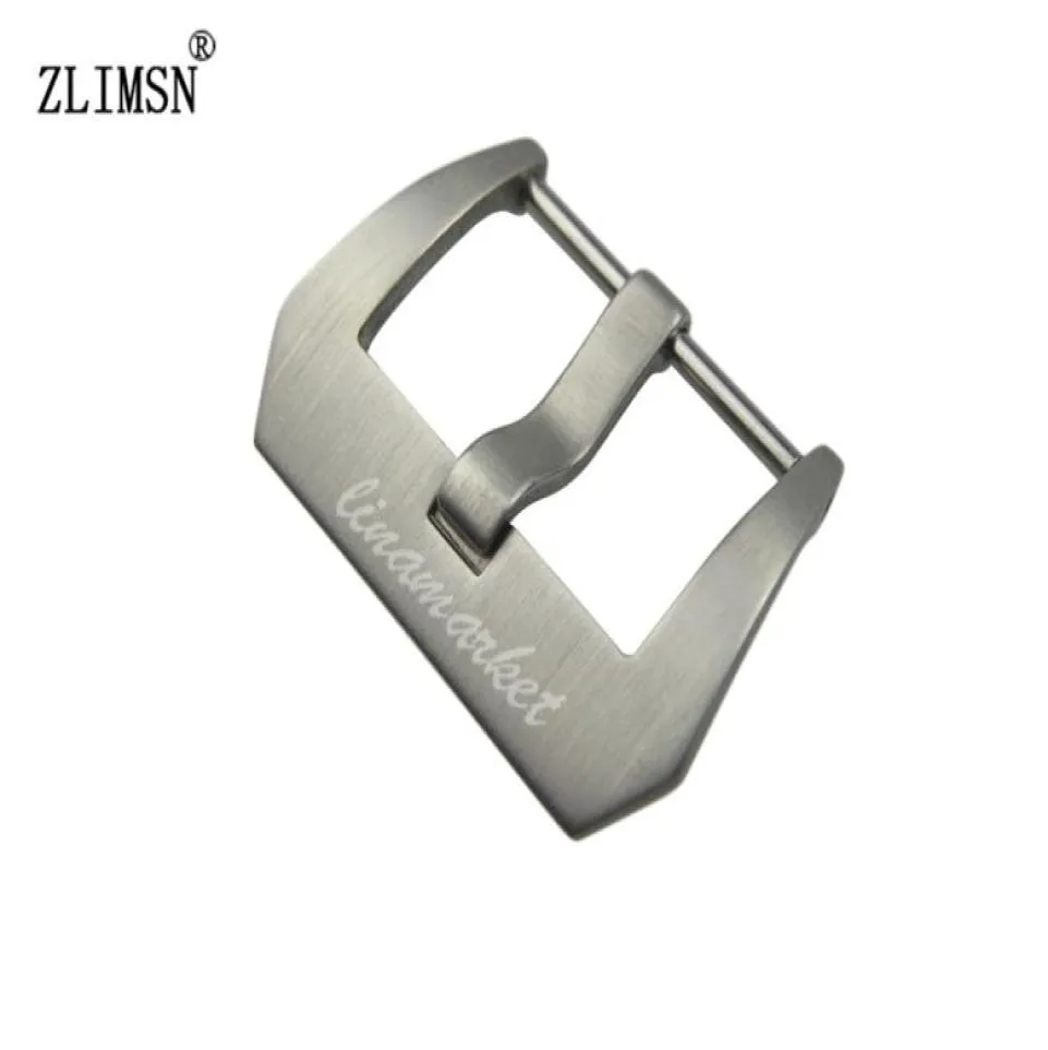 Skruvklocka Buckle Zlimsn varumärke med 18mm 20mm 22mm 24mm 26mm för val Pre Screwin Borstat Watchband LAPP PIN PUCKLE ENGRAVED4195533