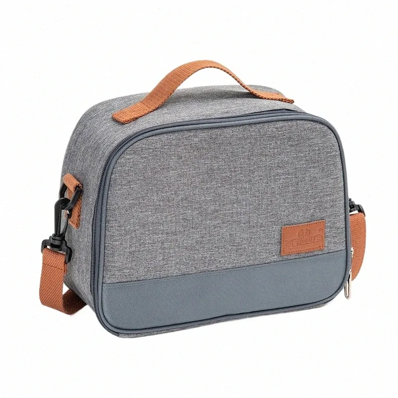 Sac à lunch portable Boîte à lunch à isolation thermique Tote Colonter Handsbag Bento Pouche Dîner Consulter des aliments extérieurs Sacs de rangement Y4FP #