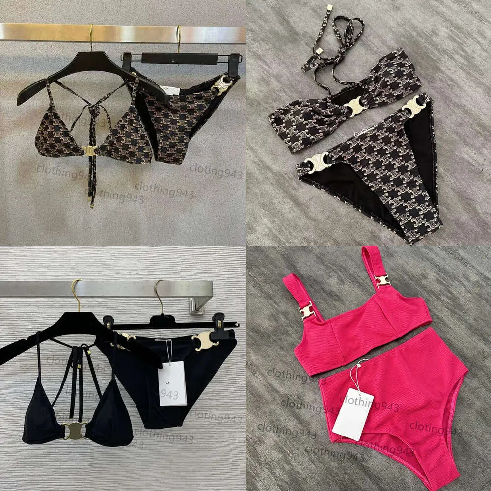 Baddräkt bikini baddräkt damer en bit baddräkt cel designer två stycke baduppsättningar flickor strandkläder sommarmärke