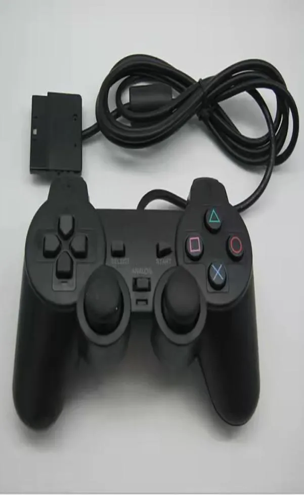 Poignée du contrôleur câblé pour le mode de vibration PS2 Contrôleurs de jeu de haute qualité joysticks Produits applicables PS2 HOST BLACK Color7417846