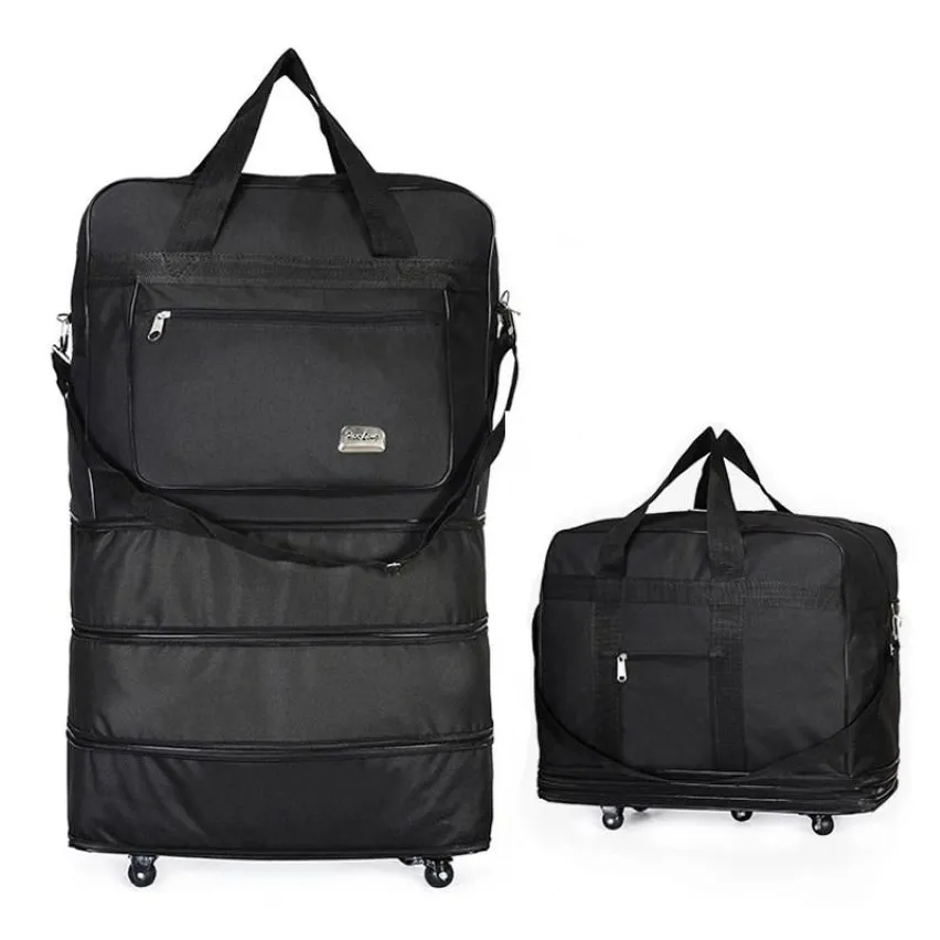 Duffel Bags Portable Travel Bag Rolling Air Roller Expandable Oxford Cloth Luggage With Wheel Night Overnight2004