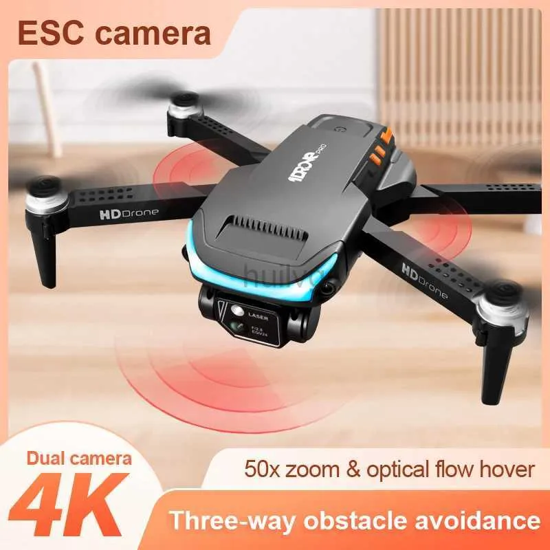 DRONES Aerial UAV Z888/XT9 Mini Drone 4K Double Camera HD WiFi FPV Hinder Undvikande Optiska flödesflygplan RC Helikopter Toys för gåva 24416