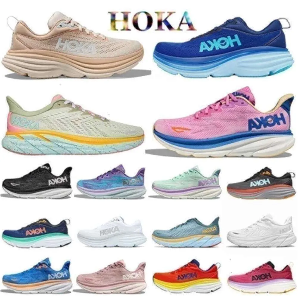Hokh One Clifton 9 Carbon X3 Running Shoes Sneaker Triple Black White Shifting Sand Peach Whip Harbor Mist Sweet Lilac Airy