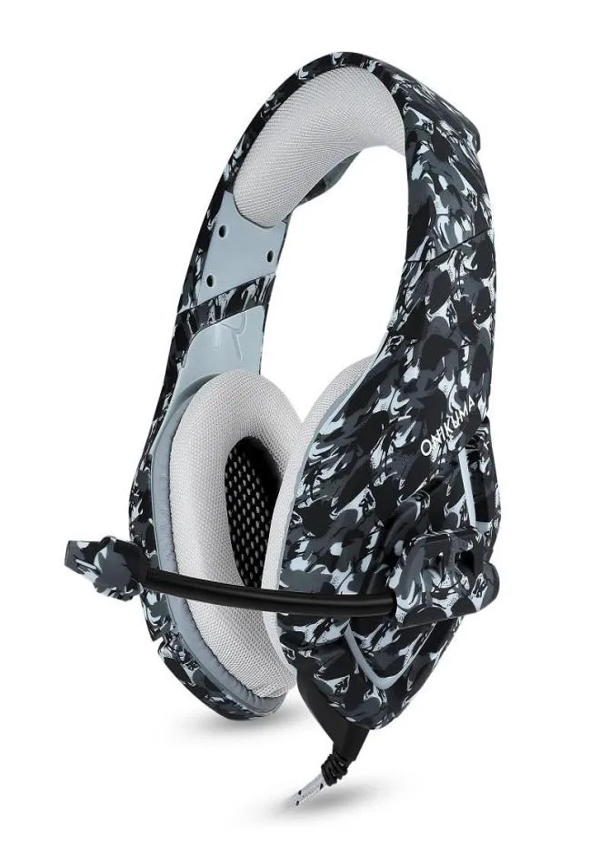 För PS4 Xbox One Wired Gaming Headphone Headset Camouflage 35mm hörlurar hörlurar med MIC för PC Computer Laptop iPhone S5252054