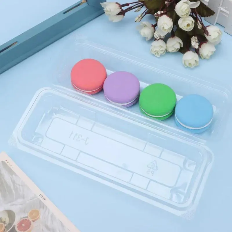 Geschenkverpackung 50pcs Schweizer Rollen Blasenverpackung Box Cupcake Boxen Transparant Clear Cake Fruit Dessert Sushi Brot