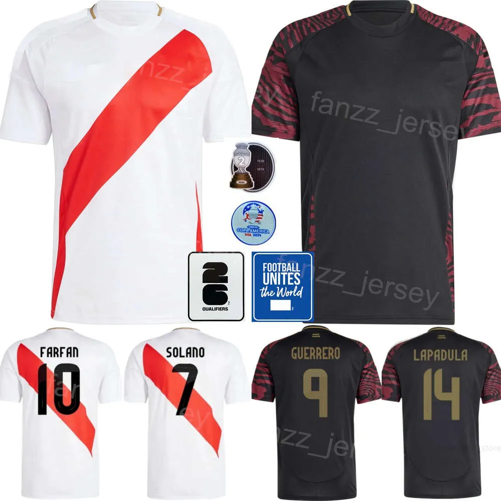 2024-25 National Team Peru 14 Lapadula Soccer Jersey Man Copa America 15 Castillo 9 Guerrero 10 Pena 8 Quispe 23 Grimaldo 16 Cartagena Advincula Football Kits
