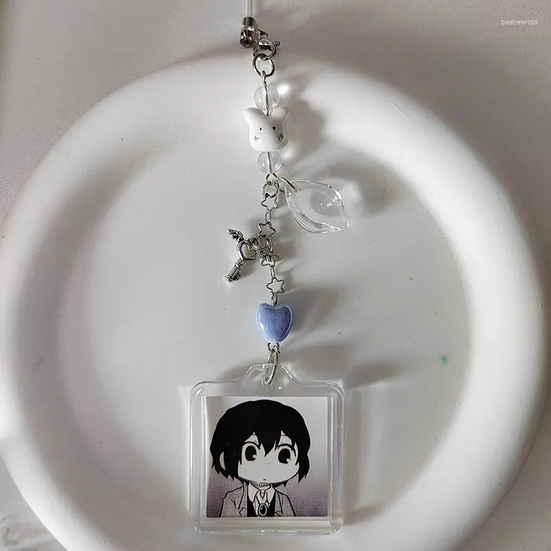 Länkarmband BSD Mobiltelefon Charm Dazai Osamu Bungou Stray Dogs Soukoku Inspiration Keychain