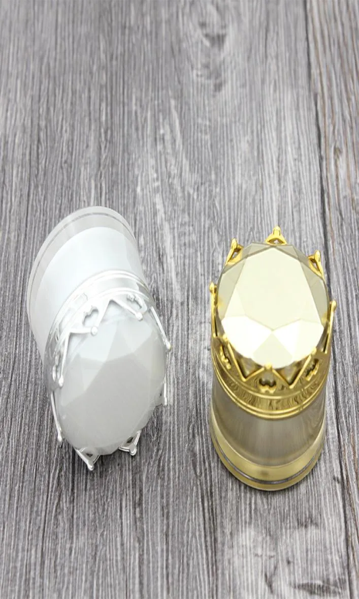 15g 20g cosmetic cream bottle jar empty cosmetics container with crown shape cap white gold silver6487123