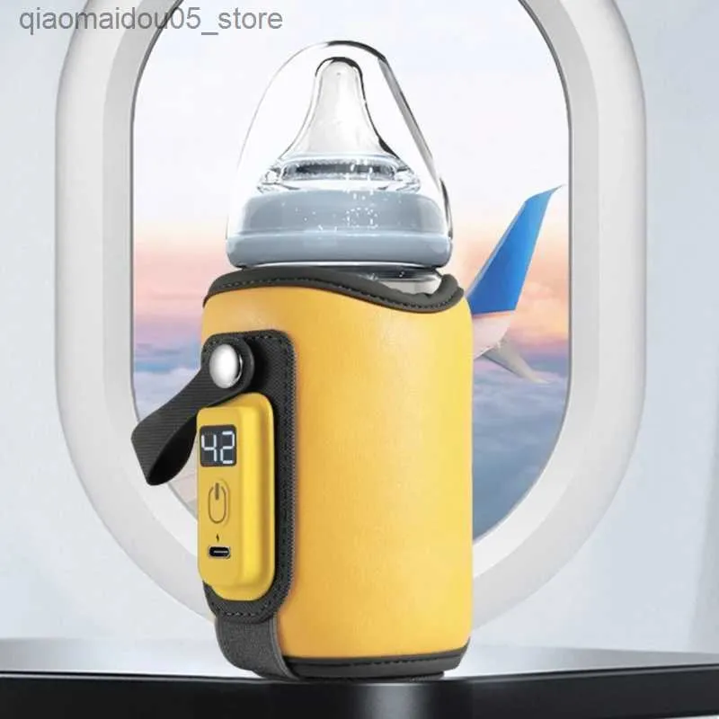 Flaskvärmare sterilisatorer# USB Baby Bottle Heater Portable Travel Cover Isolated Thermostat Q240416
