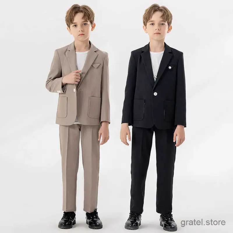 Amazon.com: Boys Slim Fit Suit Set Black Suit Boys Long