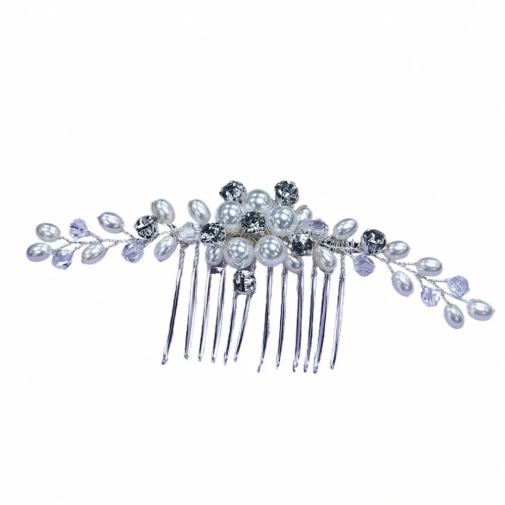 Delicate Pearl Starlight Classic Floral Wedding Headwear Hair Comb V8JI#
