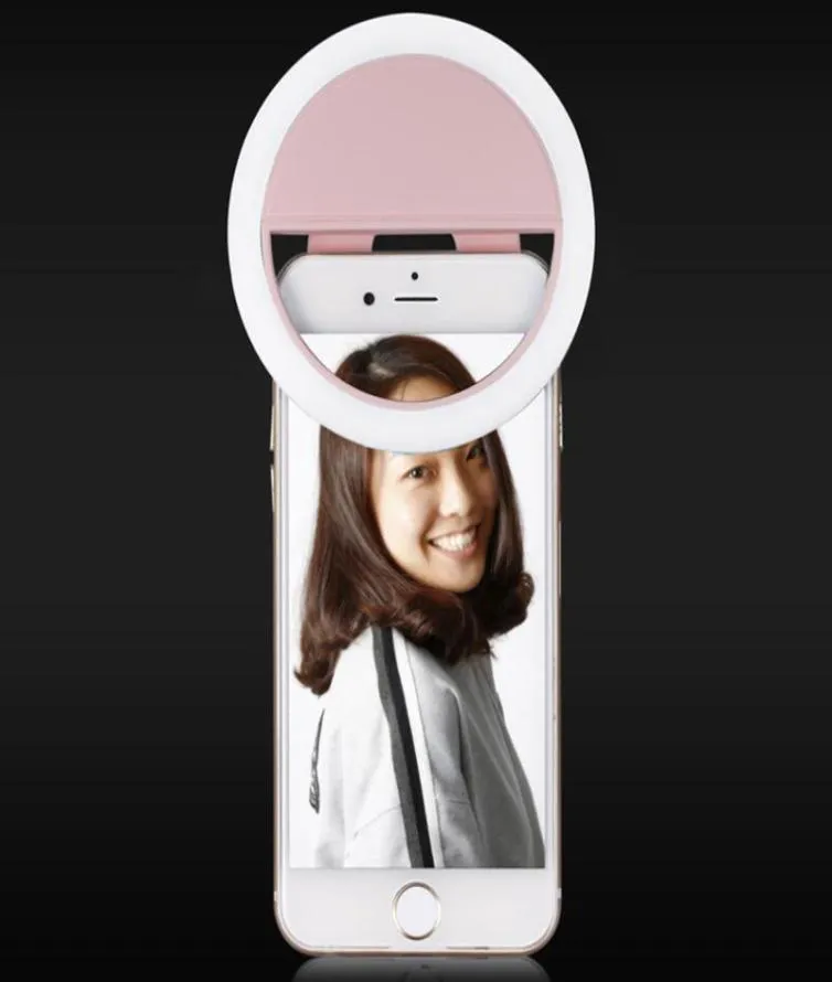 Universal wiederaufladbarer Selfie -Ringlicht mit LED -Kamera -Pographie -Blitzleuchten Selfie Luminous Ring mit USB -Kabel für alle PH8176165