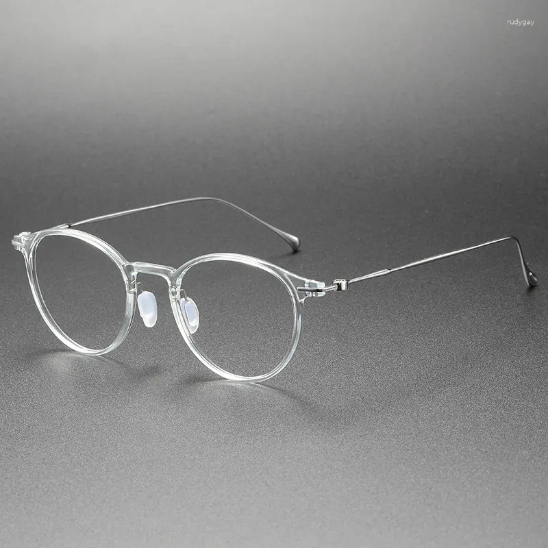 Occhiali da sole cornici di alta qualità acetato acetato di prescrizione in titanio occhiali di lusso a forma di occhiale trasparente Eyewear