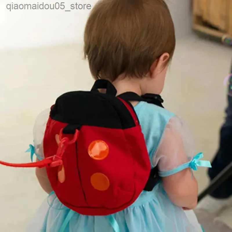 Carriers Slings Backpacks Cute cartoon girls childrens school backpack with belt baby anti loss 2-year-old boy and little girl bag Q240416