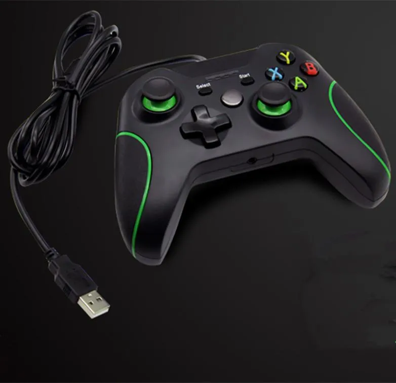 Controlador com fio USB de alta qualidade Controlador para Microsoft Xbox One Gamepad para Xbox One Windows PC Win7810 Joystick7216834