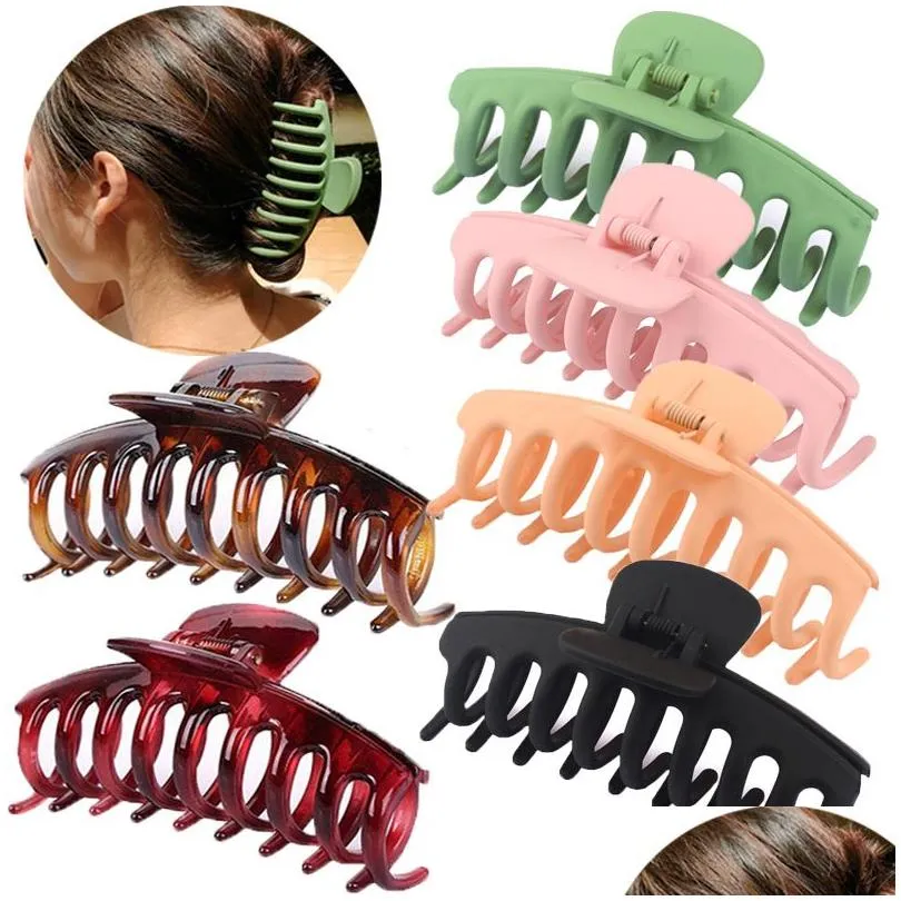 Épingles à cheveux Salling de 11 cm de grande griffe à griffe de la tête de requin accessoires de bain de bain de secours