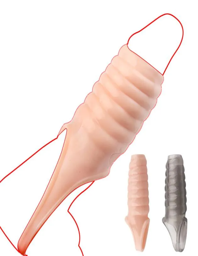 Masaż mężczyźni opóźnij spermę zabawkę dla dorosłych zabawki gwintowa pierścień wzmacniający penis Extender rękaw erekcja penisa penis pierścień erotyczny męski Toys2888884
