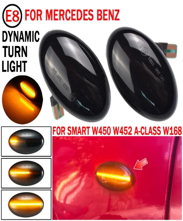 2x Dynamic LED Turn Signal Lights Marker Marker Car Accessoires pour Mercedes Benz Smart W450 W452 OClass W168 Vito W639 W4476843789
