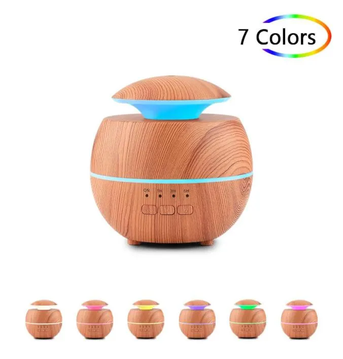 1PC Humidifier Hollow out seven color night light wood grain incense incense machine silent office table top creative gifts8481765