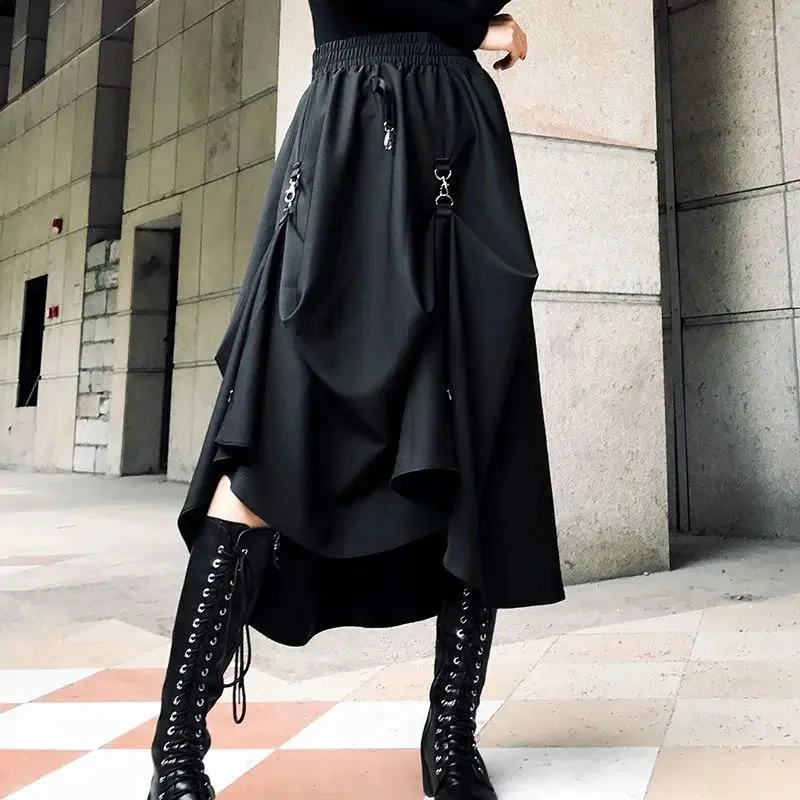 Asymmetrical skirt with buckles online